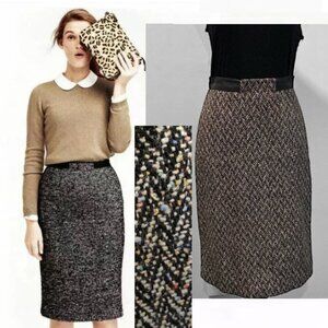 Comrags Tweed Knee Length Pencil Skirt Black